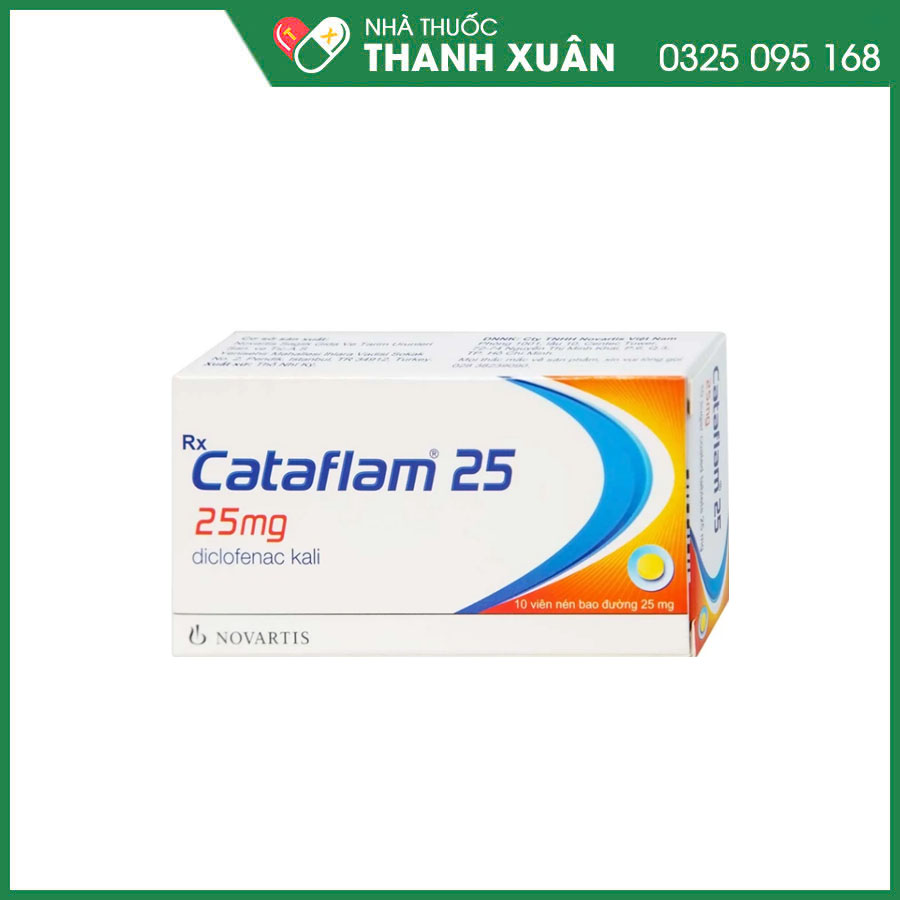 Cataflam 25 thuốc giảm đau, chống viêm, điều trị ngắn hạn các cơn đau